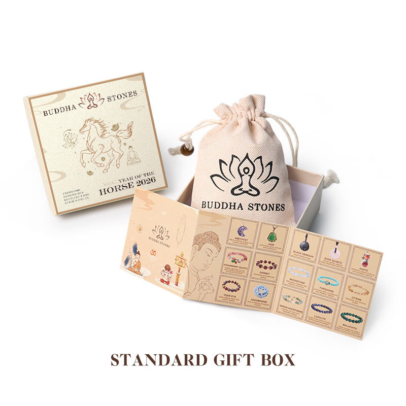 Buddha Stones "Hoping for Serenity and Mindfulness" Bodhi Lotus Mala Includes Gift Message Card