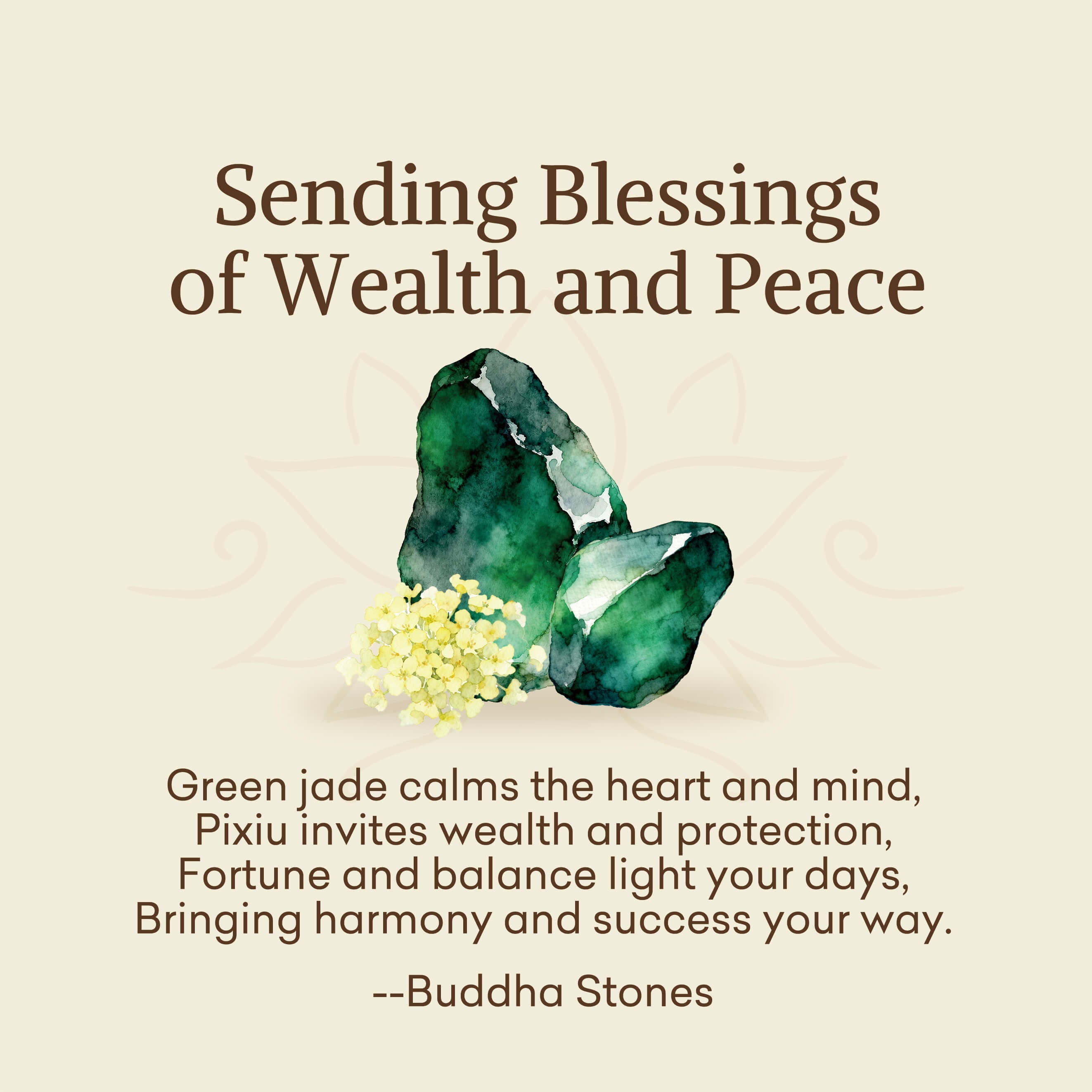 Buddha Stones "Sending Blessings of Wealth and Peace" PiXiu Jade Bracelet Includes Gift Message Card