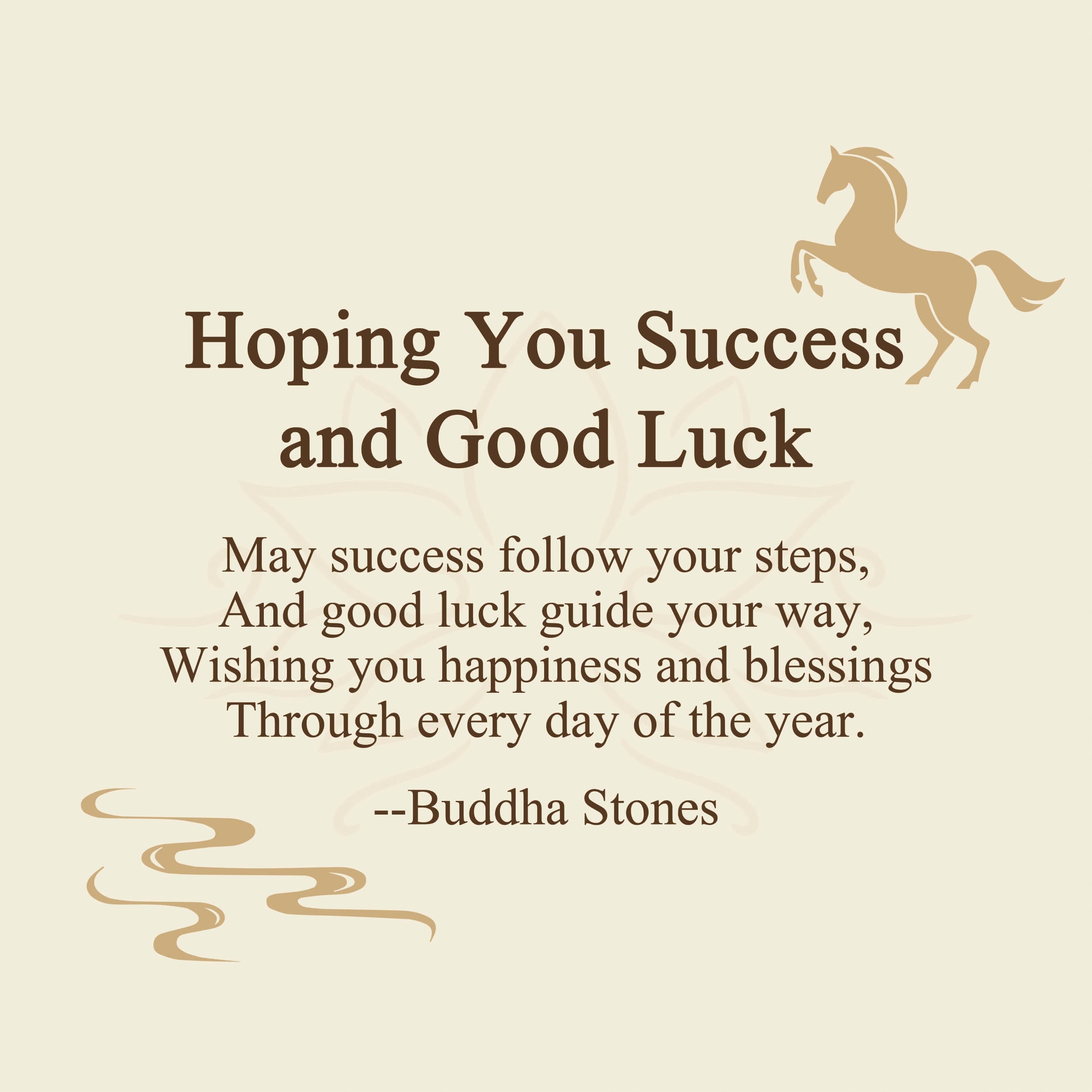 Buddha Stones "Hoping You Success and Good Luck" Year of the Horse Key Chain Includes Gift Message Card
