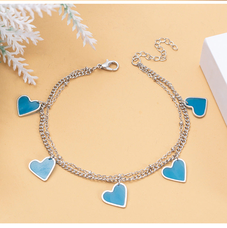 Blue Heart Glow-in-the-Dark Bracelet