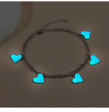 Blue Heart Glow-in-the-Dark Bracelet