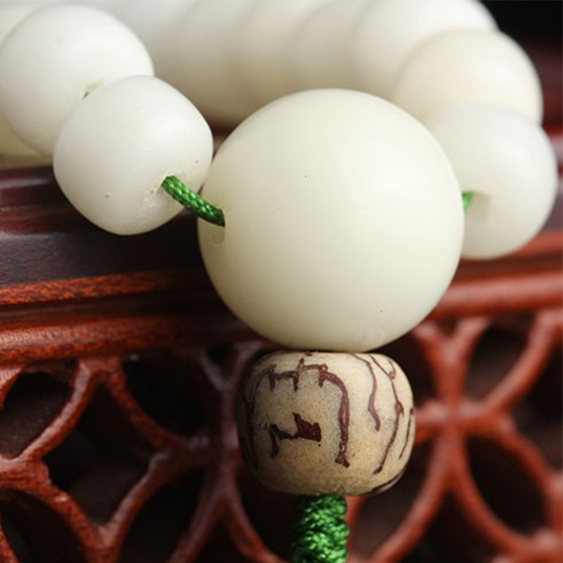 Buddha Stones "Hoping for Serenity and Mindfulness" Bodhi Lotus Mala Includes Gift Message Card